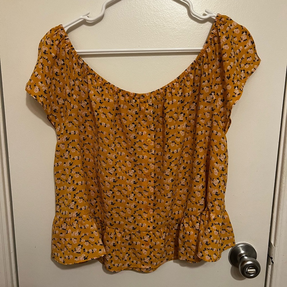 Timing Yellow Floral Blouse